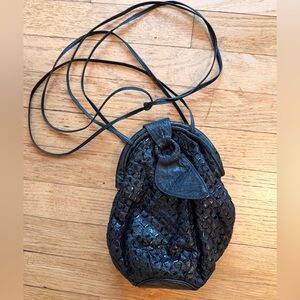 Vintage Sharif Snakeskin Crossbody Evening Pouch Bag